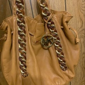 Leather Michael Kors hobo bag